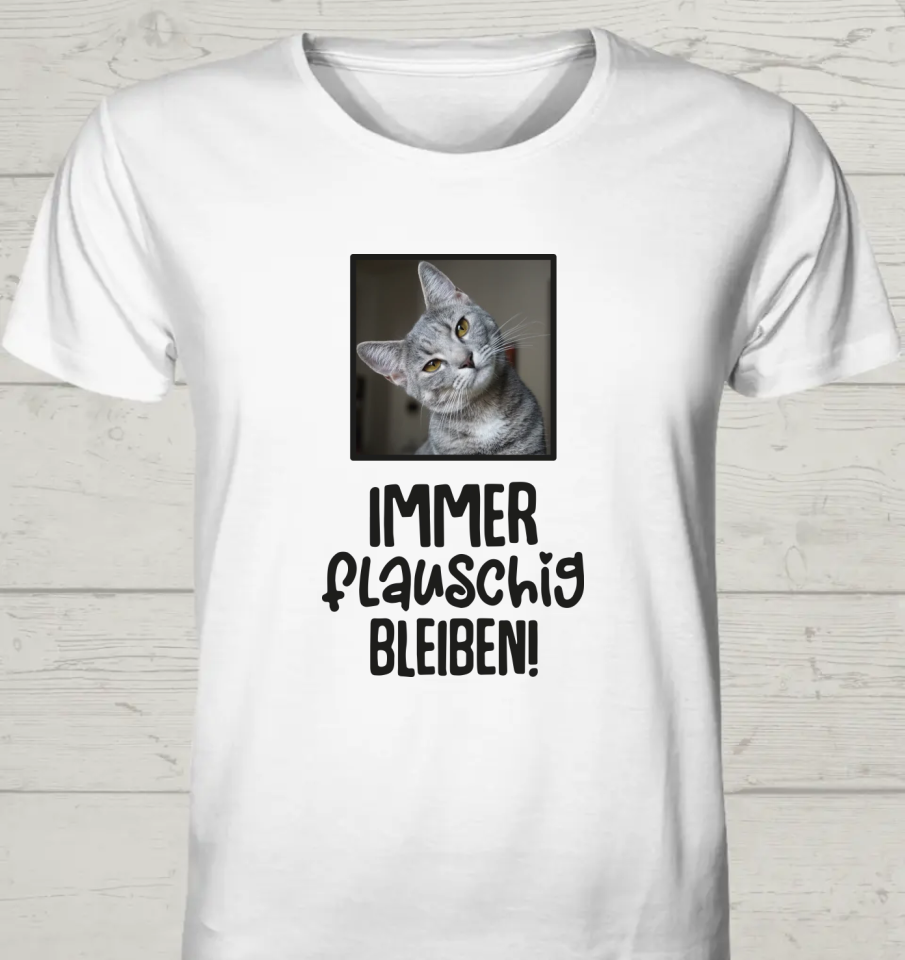 Foto mit Spruch - Personalisierbares Unisex Bio T-Shirt