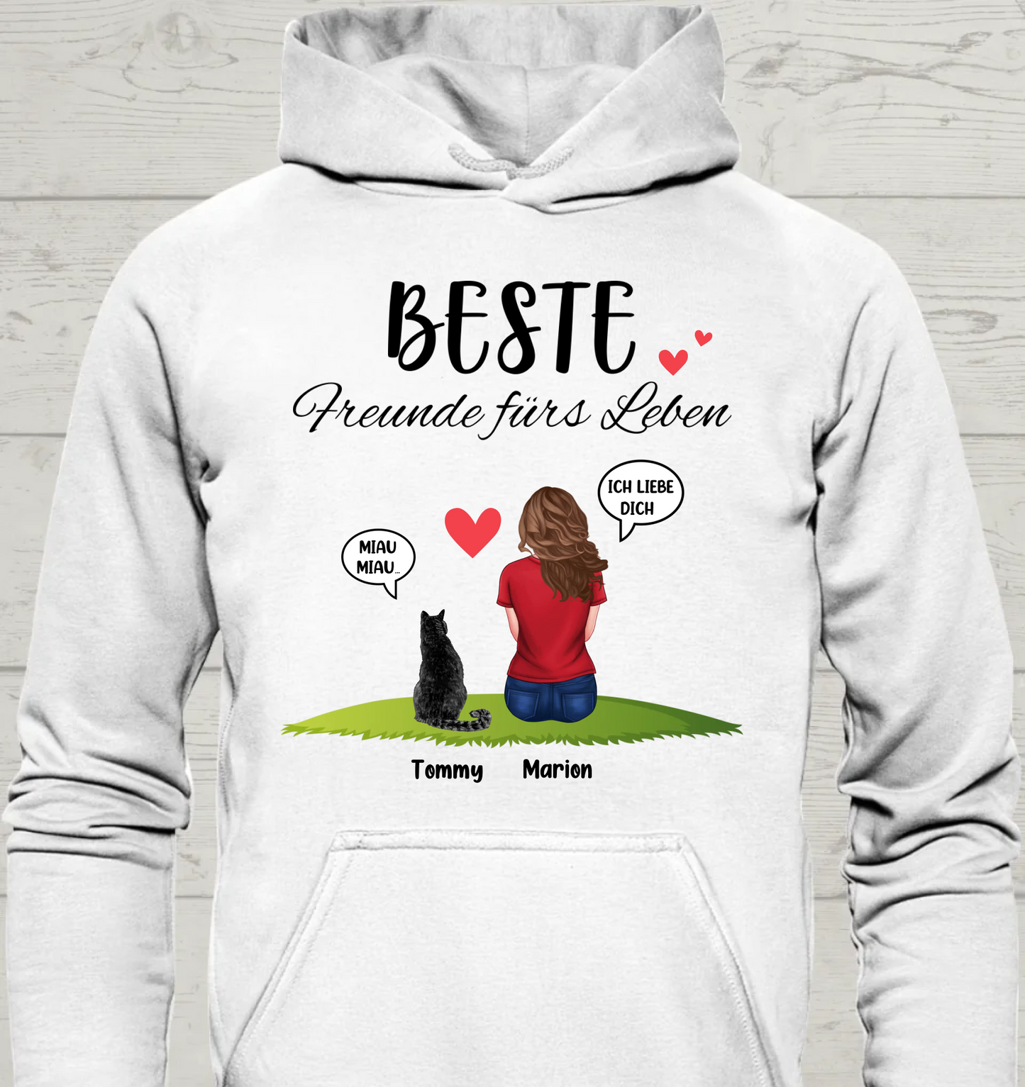 Beste Freunde - Personalisierbarer Unisex Hoodie