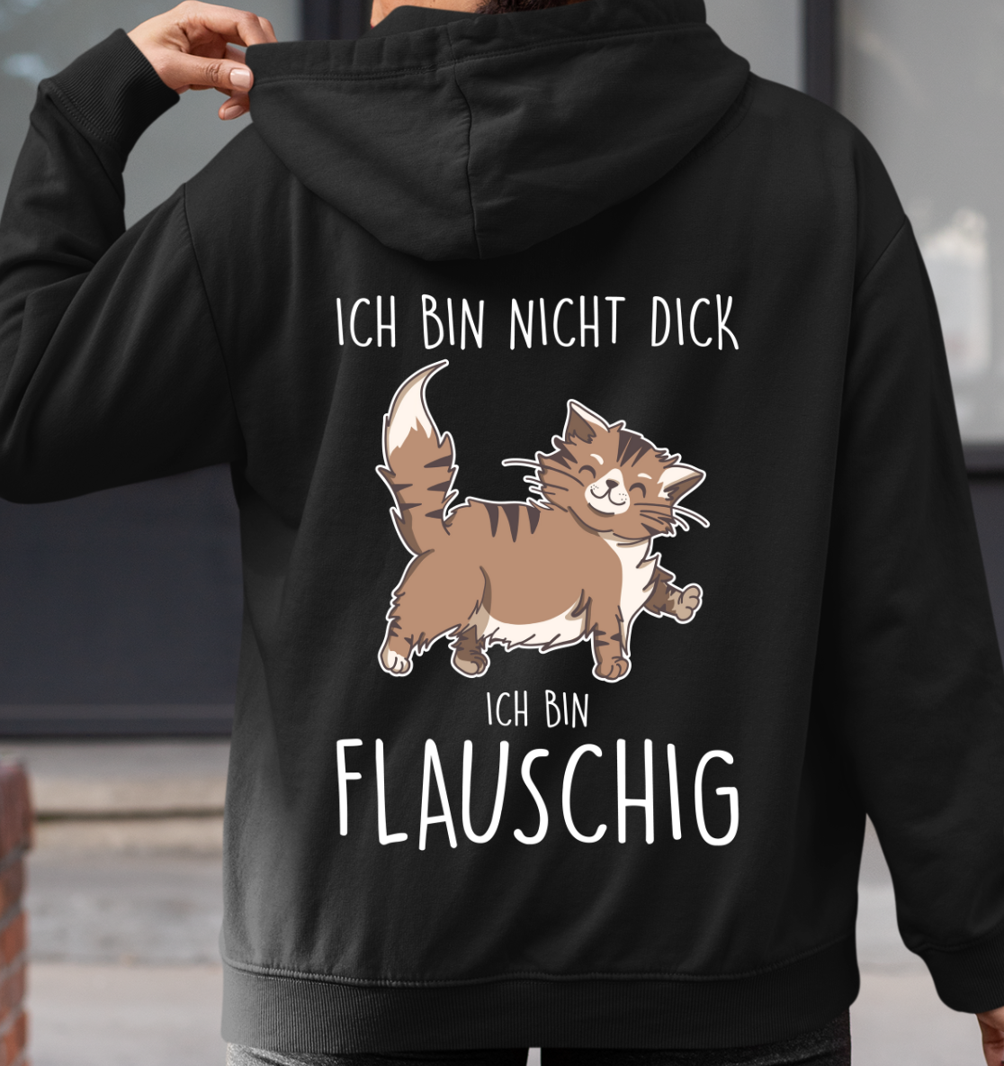 Flauschig - Rückendruck - Unisex Hoodie