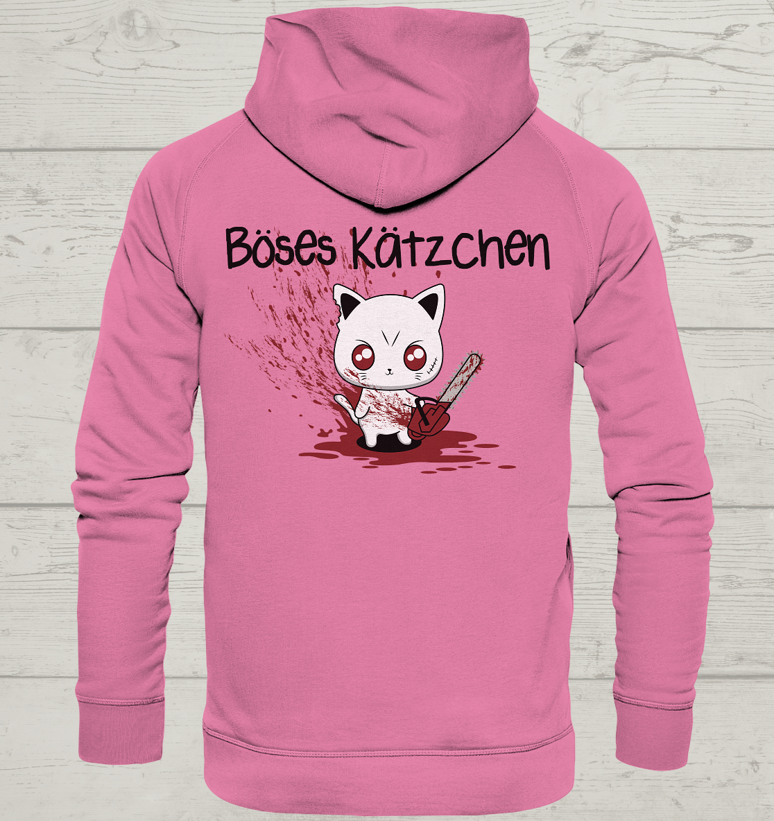 Böses Kätzchen - Rückendruck - Unisex Hoodie