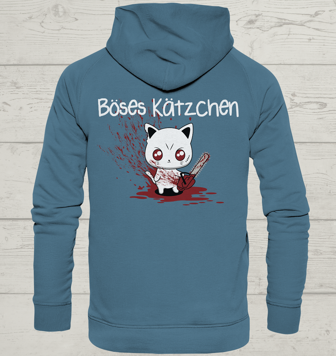 Böses Kätzchen - Rückendruck - Unisex Hoodie