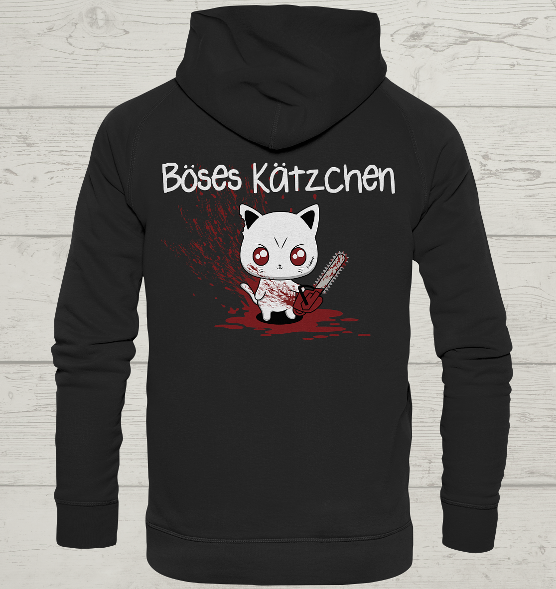 Böses Kätzchen - Rückendruck - Unisex Hoodie
