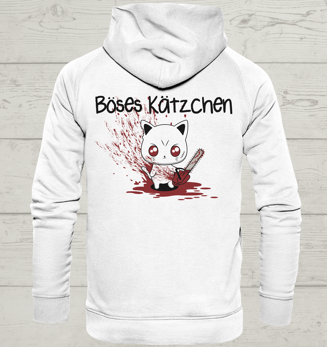 Böses Kätzchen - Rückendruck - Unisex Hoodie