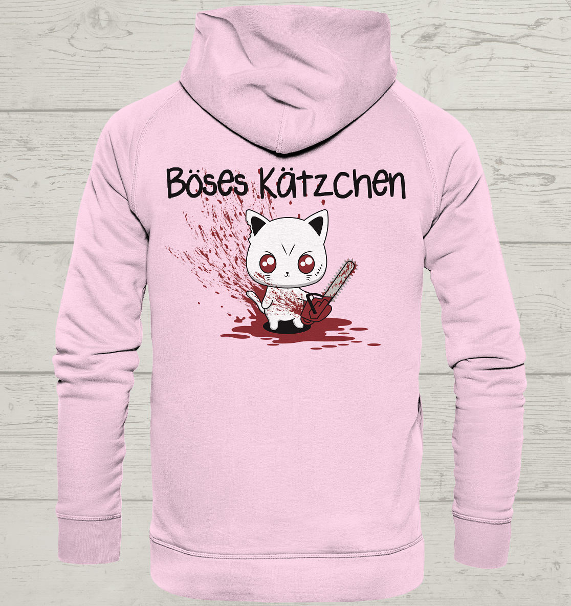 Böses Kätzchen - Rückendruck - Unisex Hoodie