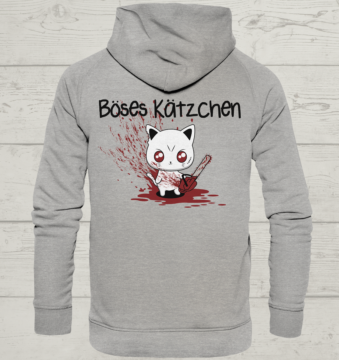 Böses Kätzchen - Rückendruck - Unisex Hoodie