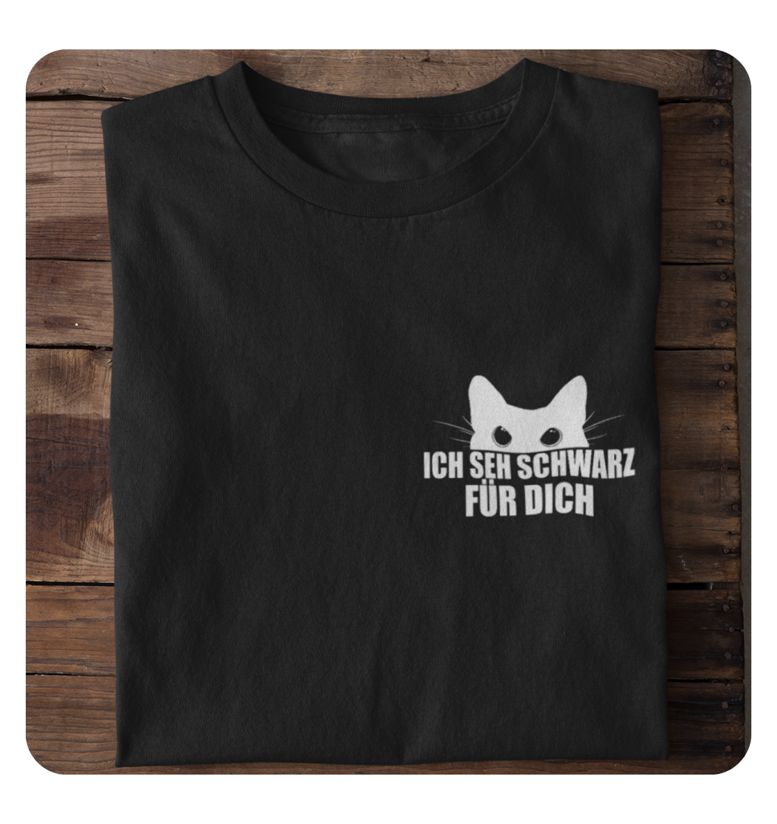 Ich seh schwarz - Brusttasche - Unisex Bio T-Shirt
