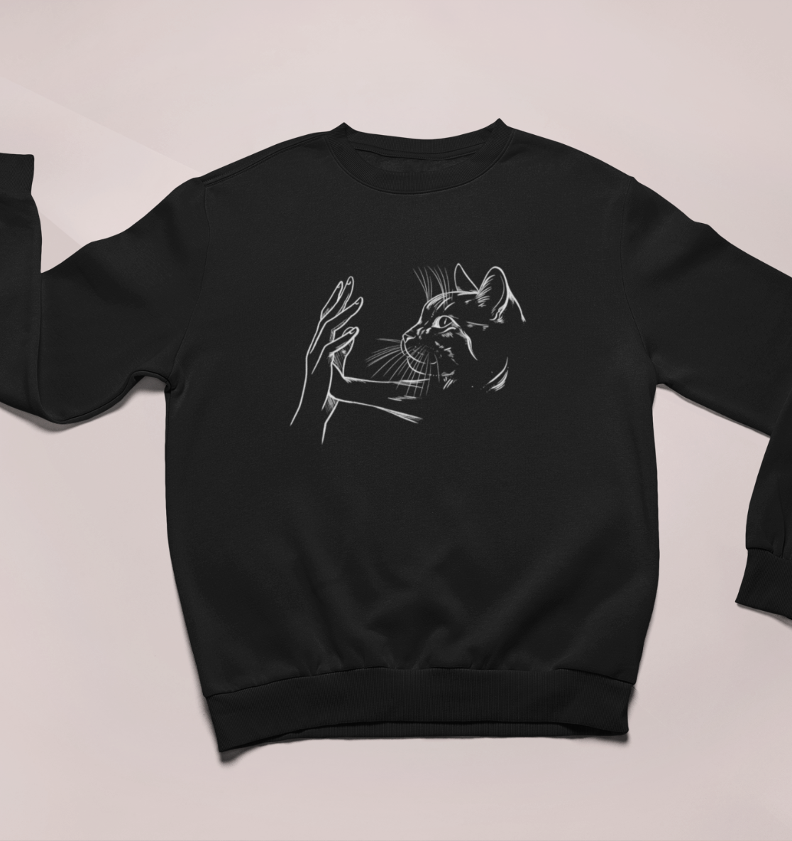 Pfoten Berührung - Unisex Bio Sweatshirt