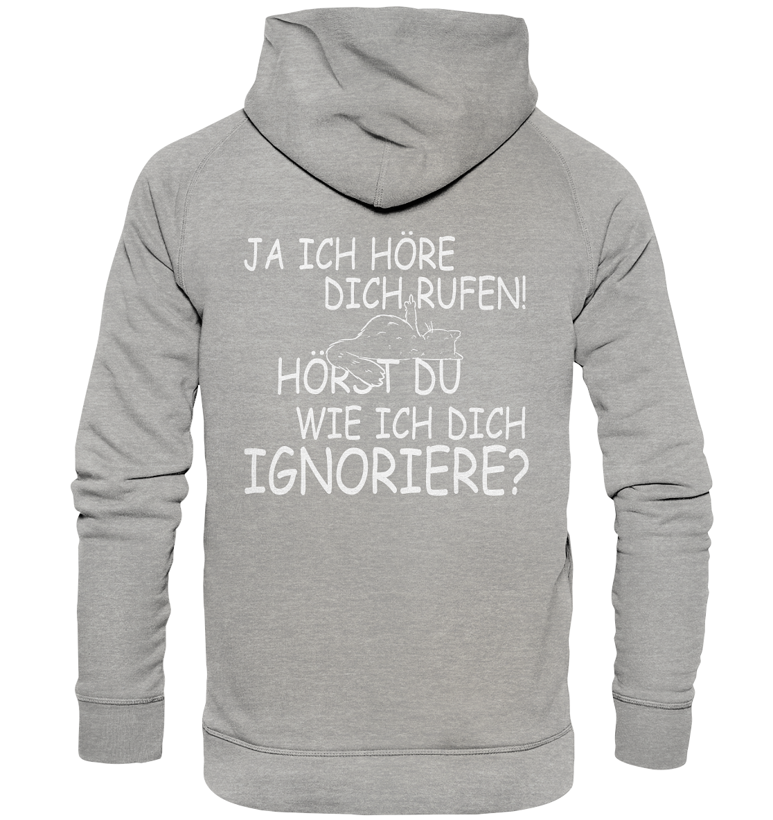 Ja ich höre - Rückendruck - Unisex Hoodie