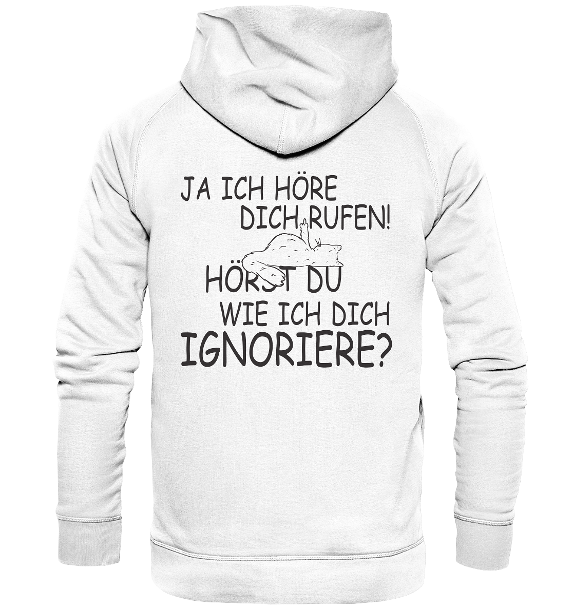 Ja ich höre - Rückendruck - Unisex Hoodie