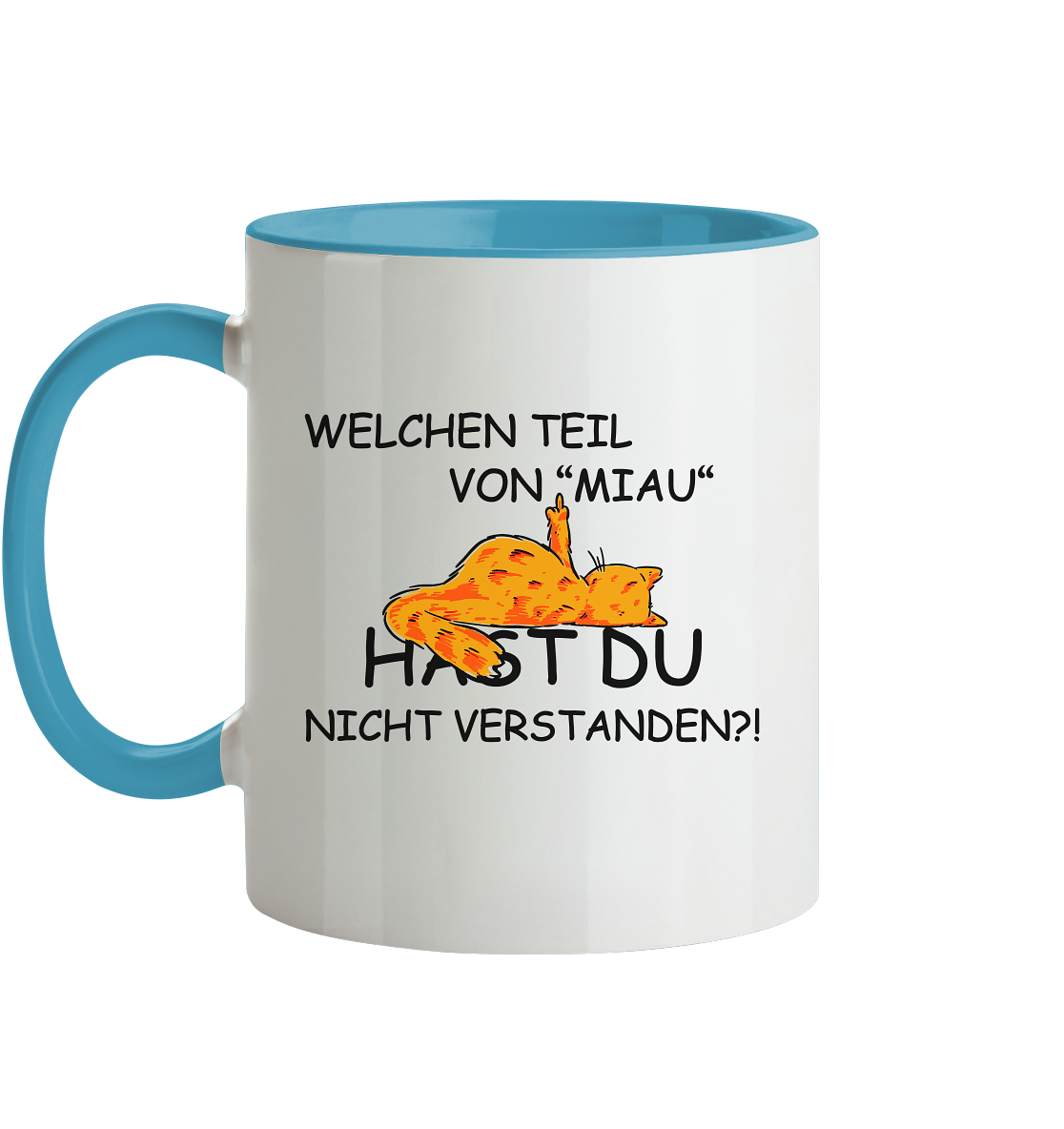 Miau - Tasse zweifarbig