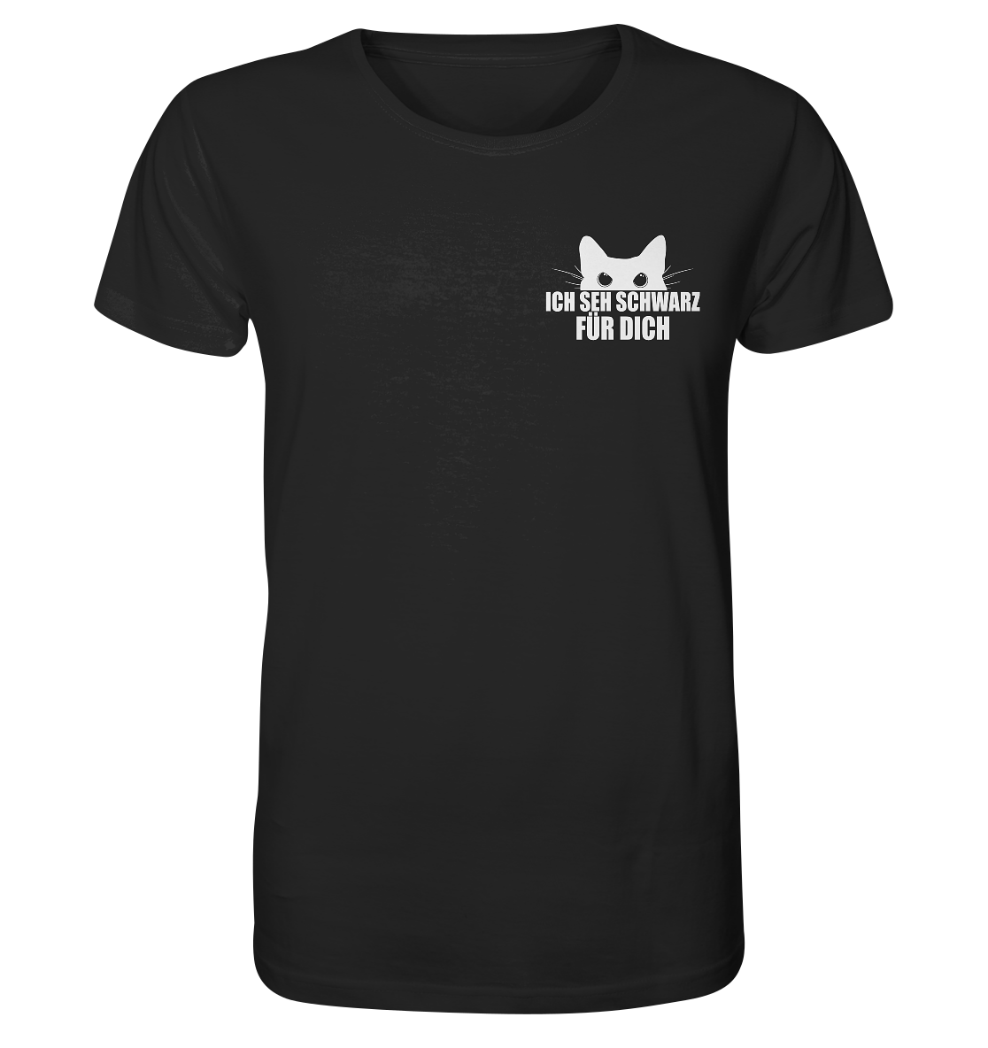 Ich seh schwarz - Brusttasche - Unisex Bio T-Shirt