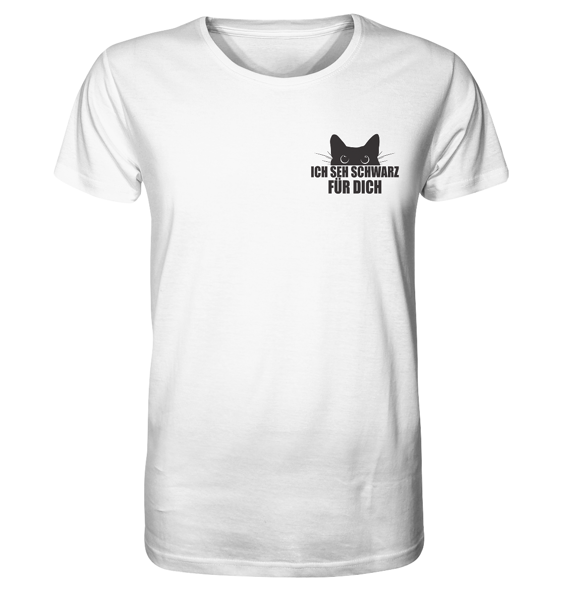 Ich seh schwarz - Brusttasche - Unisex Bio T-Shirt