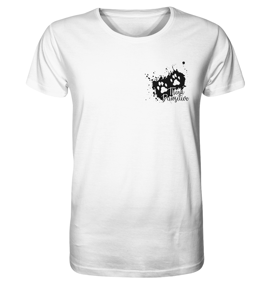Think Pawsitive - Brusttasche - Unisex Bio T-Shirt