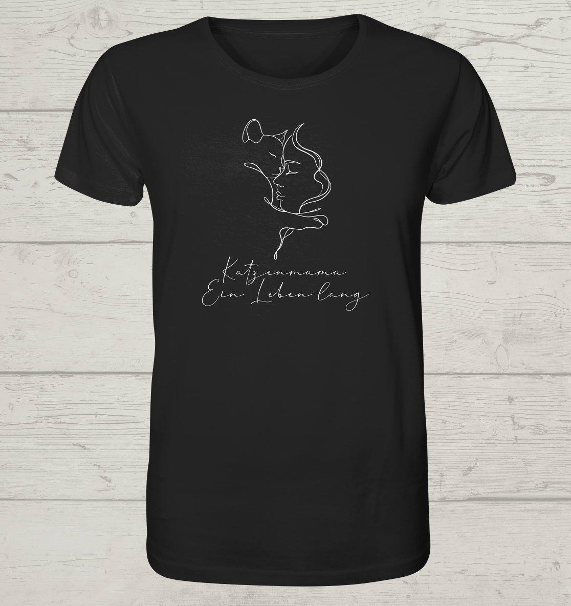 Katzenmama ein Leben lang - Unisex Bio T-Shirt