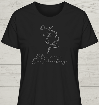 Katzenmama ein Leben lang - Bio Damen T-Shirt