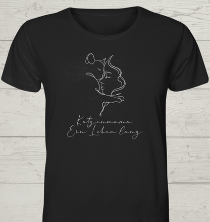 Katzenmama ein Leben lang - Unisex Bio T-Shirt