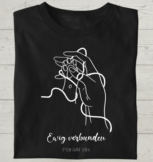 Ewig verbunden - Personalisierbares Unisex Bio T-Shirt