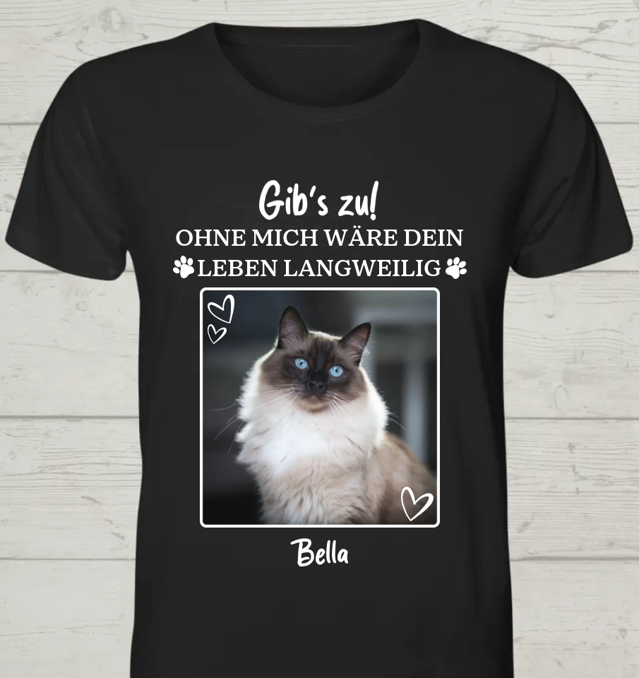 Gib's zu - Personalisierbares Unisex Bio T-Shirt