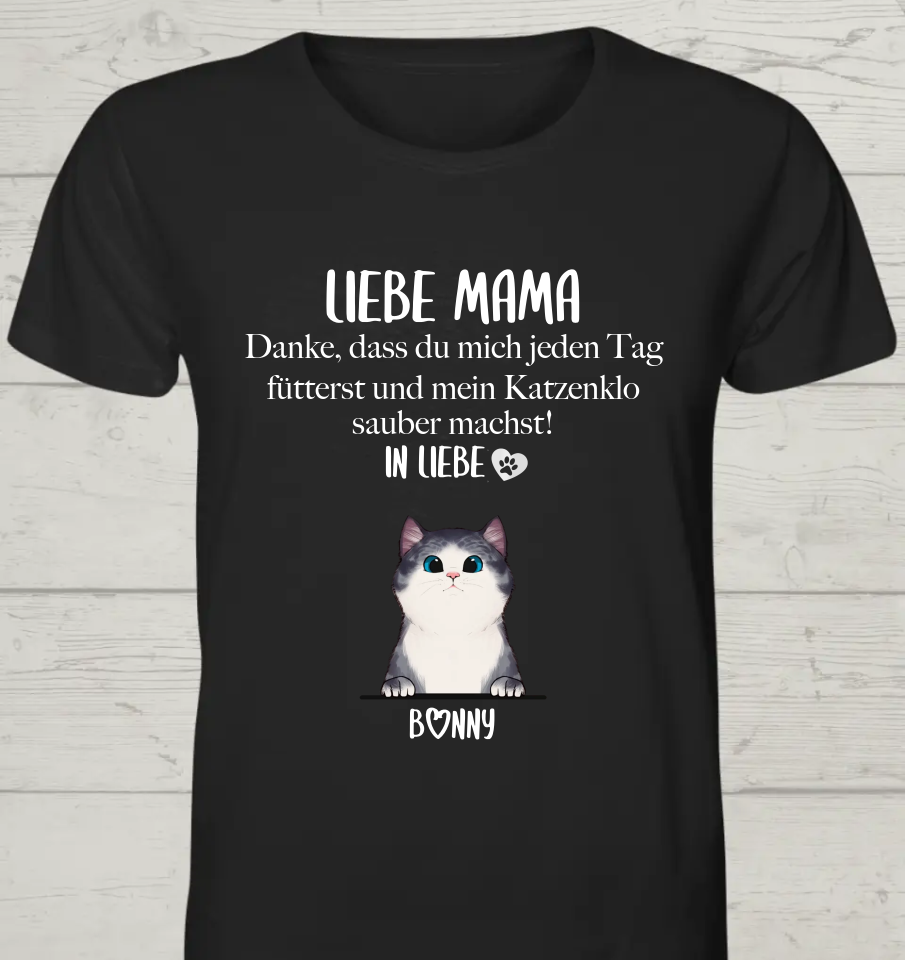 Liebe Mama - Personalisierbares Unisex Bio T-Shirt