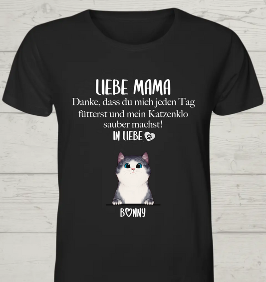 Liebe Mama - Personalisierbares Unisex Bio T-Shirt