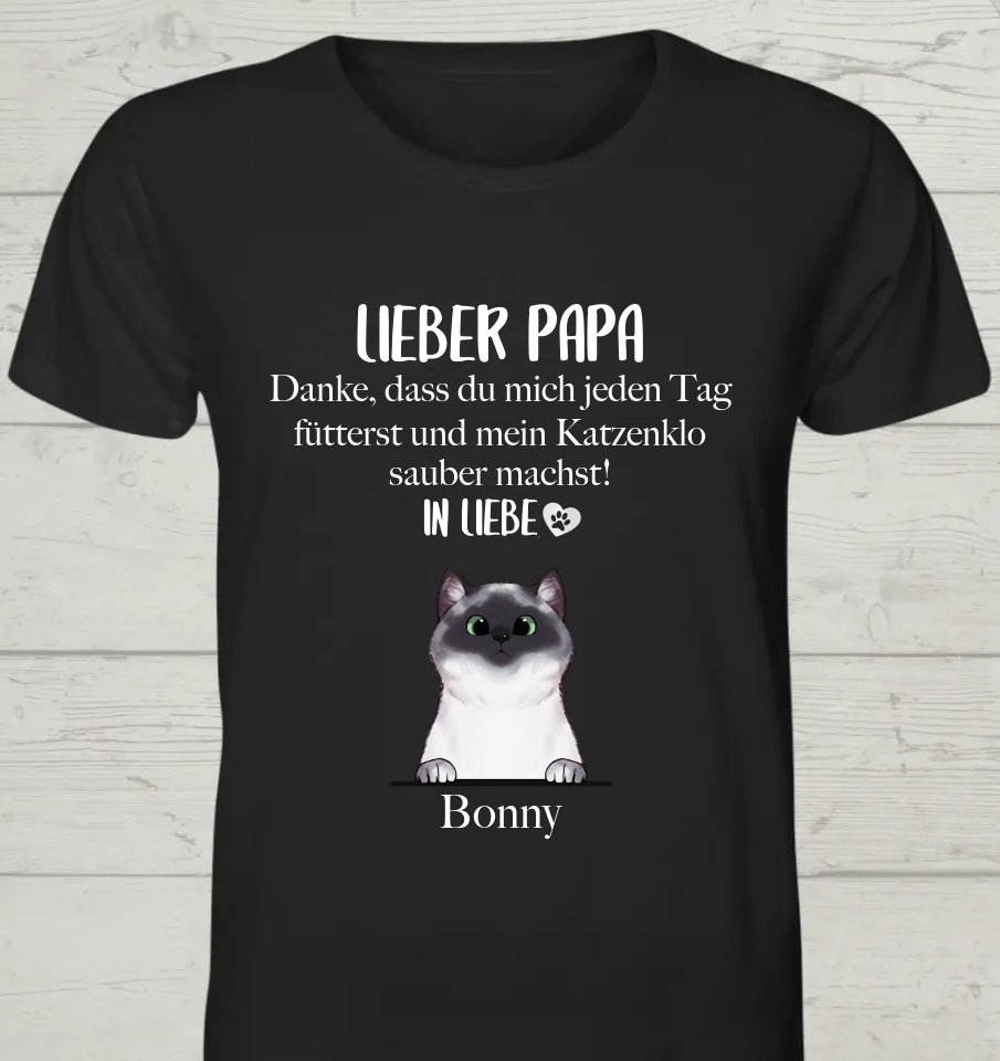 Lieber Papa - Personalisierbares Unisex Bio T-Shirt