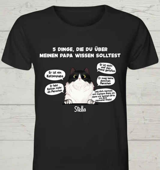 Meinen Papa - Personalisierbares Unisex Bio T-Shirt