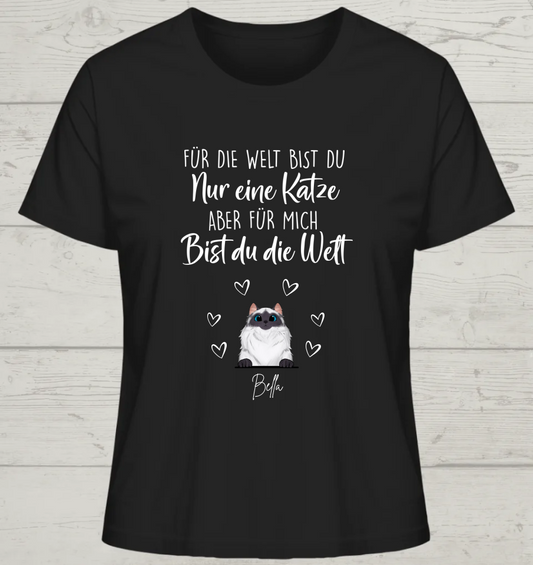 Für die Welt - Personalisierbares Bio Damen T-Shirt