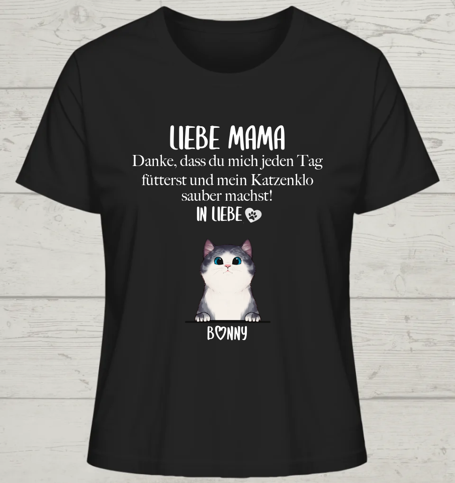 Liebe Mama - Personalisierbares Bio Damen T-Shirt