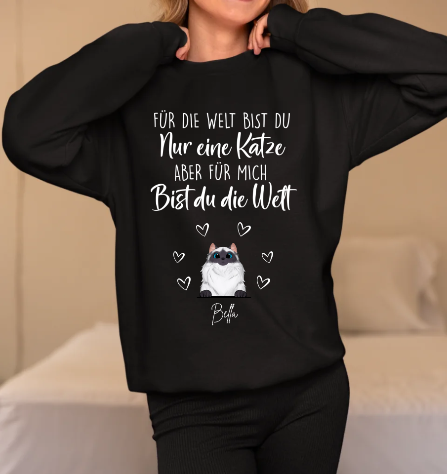 Für die Welt - Personalisierbarer Unisex Bio Sweatshirt