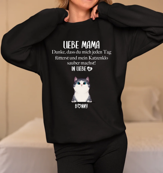 Liebe Mama - Personalisierbarer Unisex Bio Sweatshirt