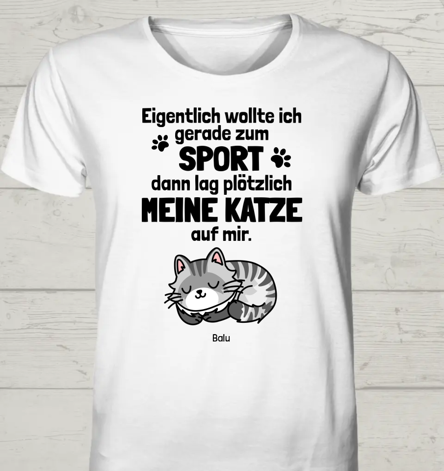 Eigentlich wollte ich gerade - Personalisierbares Unisex Bio T-Shirt