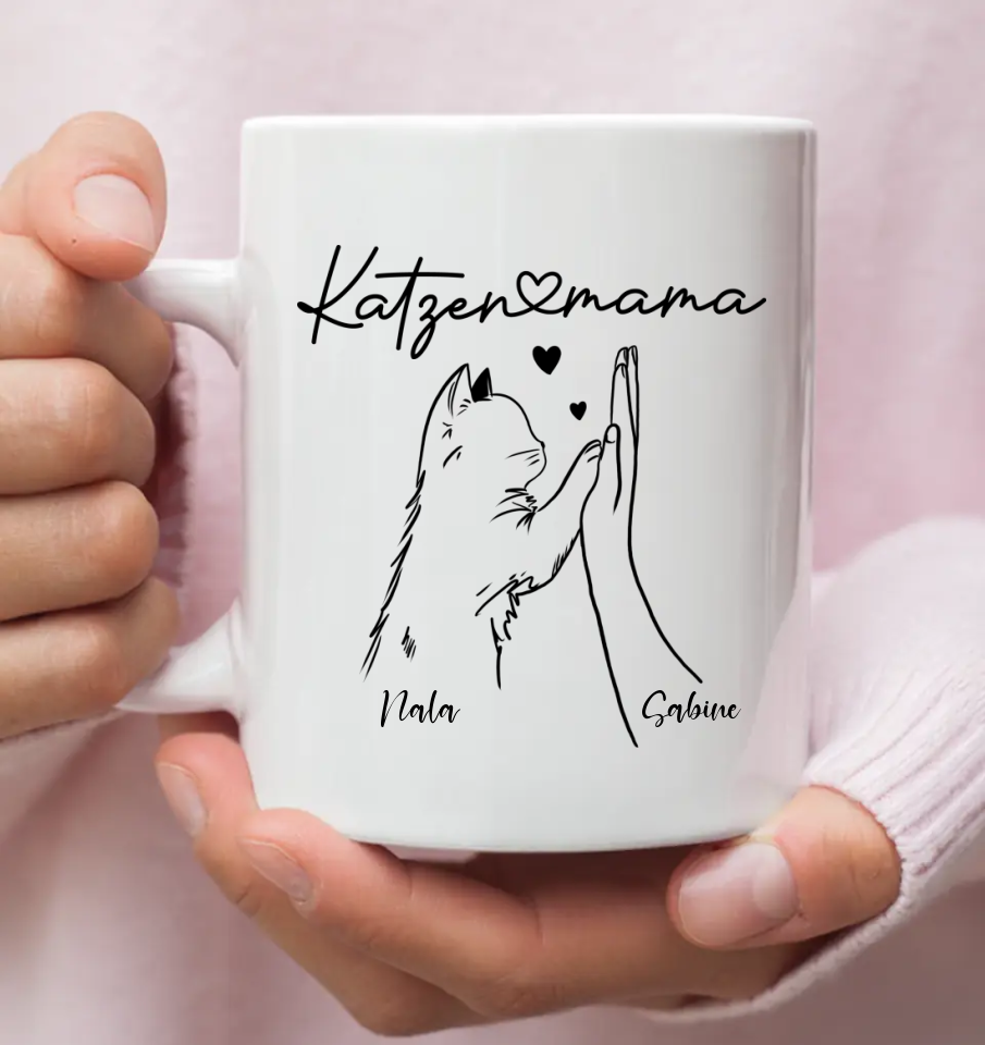 Katzenmama - Personalisierbare Tasse