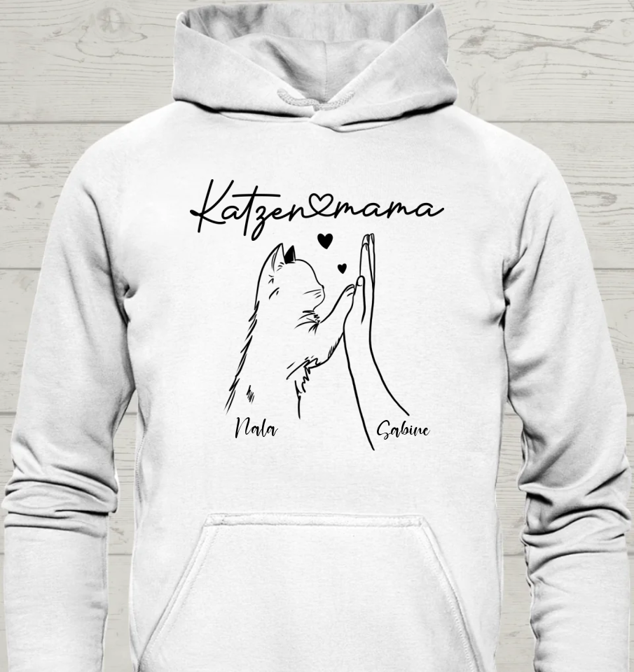 Katzenmama - Personalisierbarer Unisex Hoodie