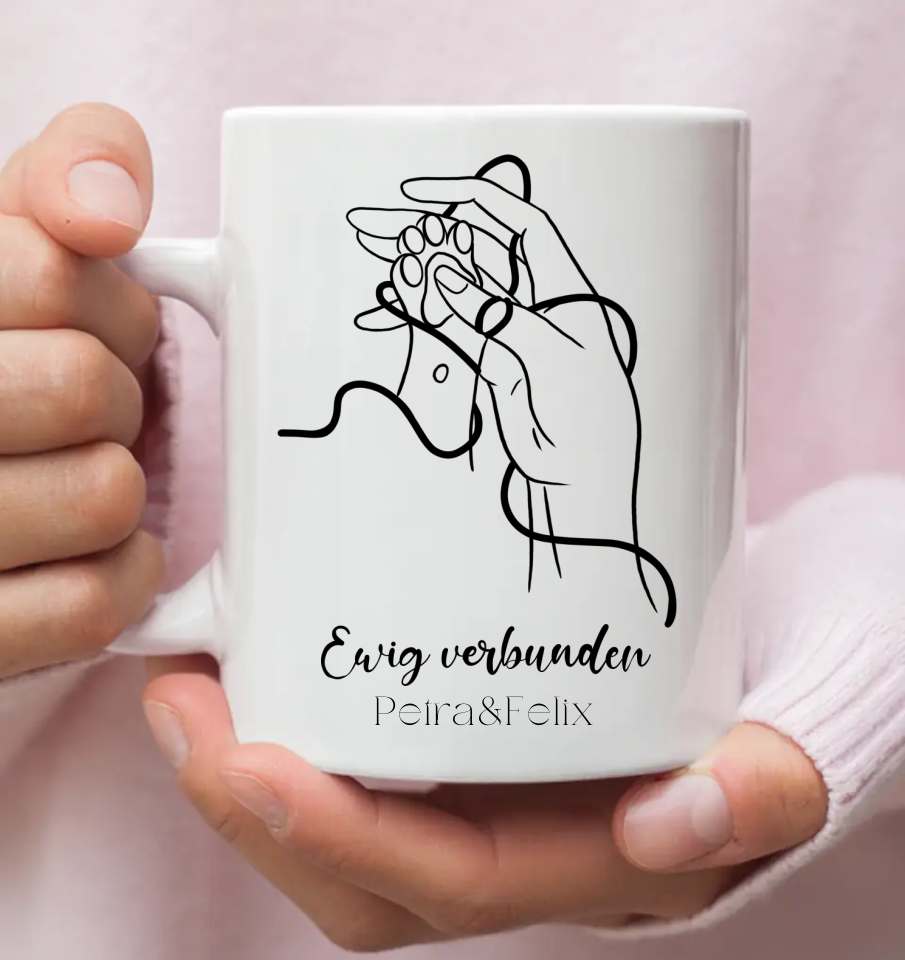 Ewig verbunden - Personalisierbare Tasse