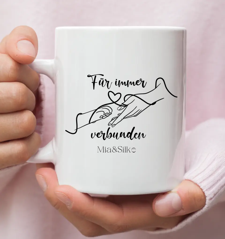 Für immer verbunden - Personalisierbare Tasse