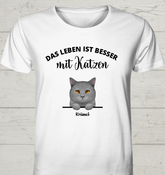 Das Leben ist besser - Personalisierbares Unisex Bio T-Shirt