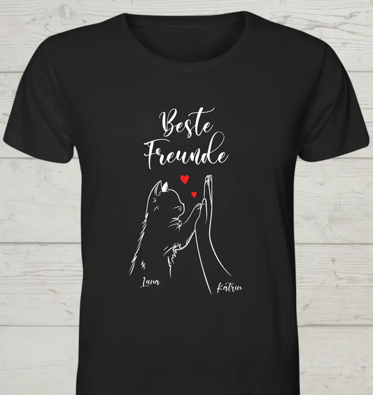 Beste Freunde - Personalisierbares Unisex Bio T-Shirt