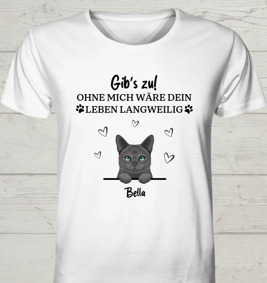 Gib's zu - Personalisierbares Unisex Bio T-Shirt