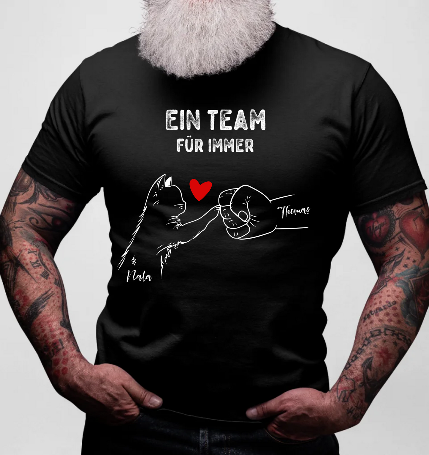 Ein Team für immer - Personalisierbares Unisex Bio T-Shirt