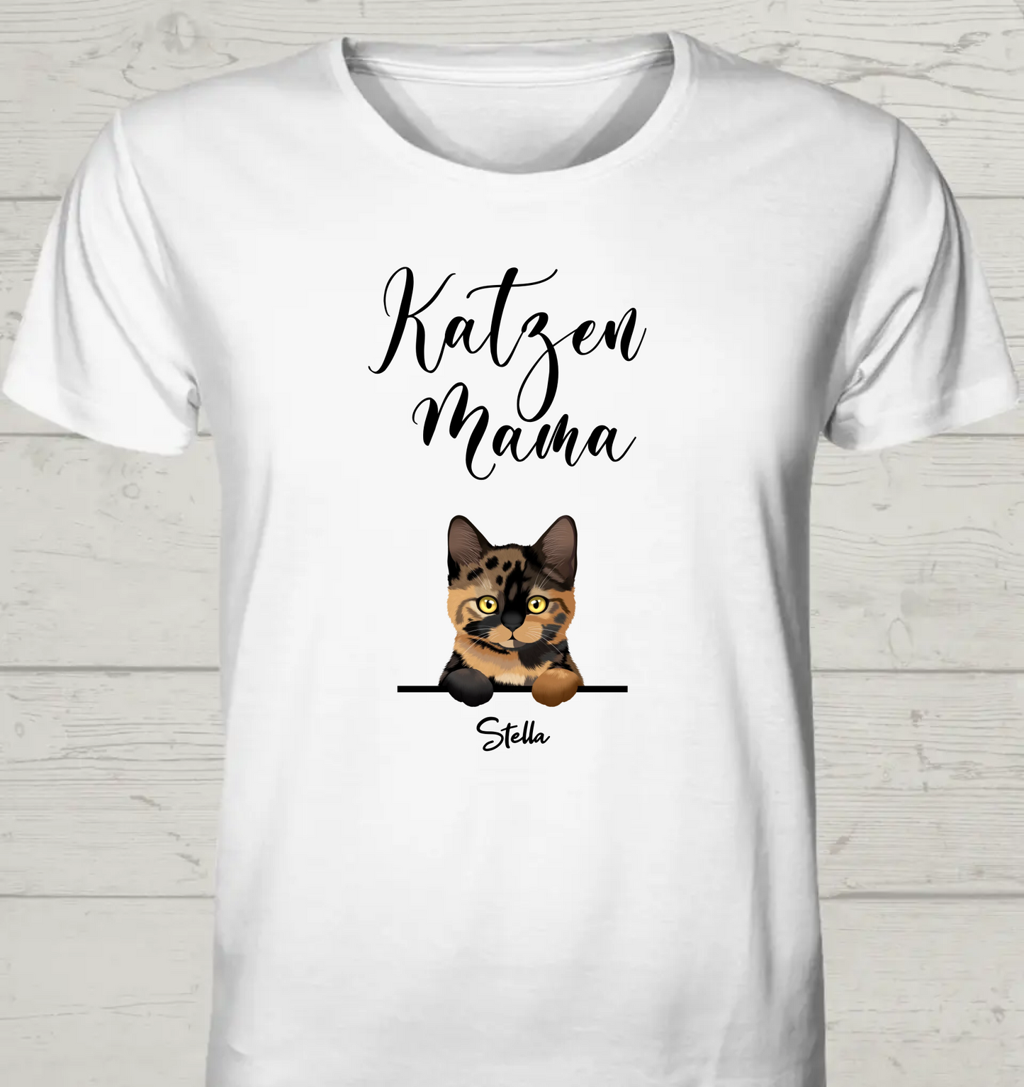 Katzen Mama - Personalisierbares Unisex Bio T-Shirt