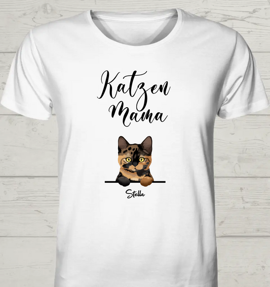 Katzen Mama - Personalisierbares Unisex Bio T-Shirt