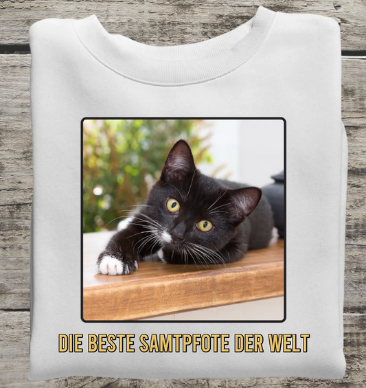 Die beste Samtpfote - Personalisierbares Unisex Bio Sweatshirt