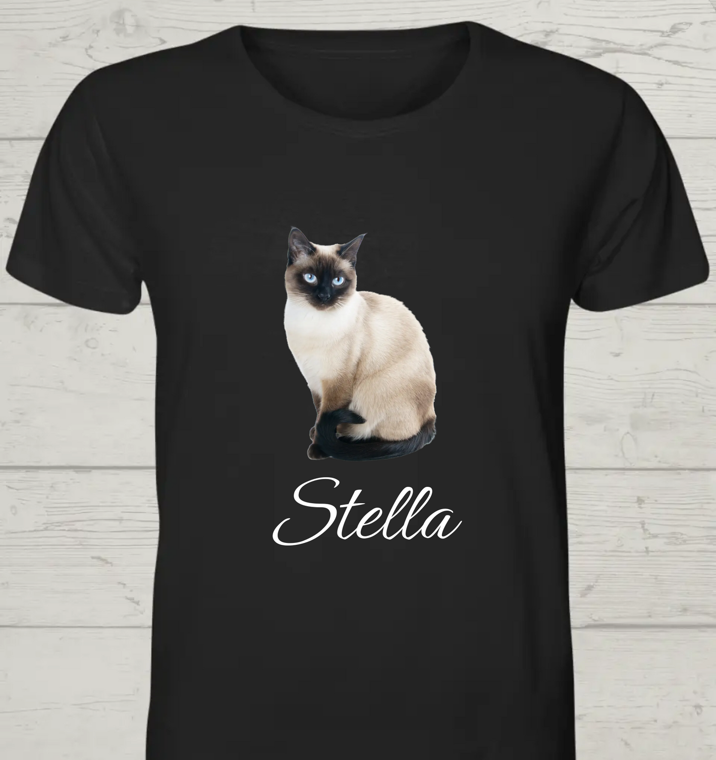 Katzen Foto - groß - Personalisierbares Unisex Bio T-Shirt