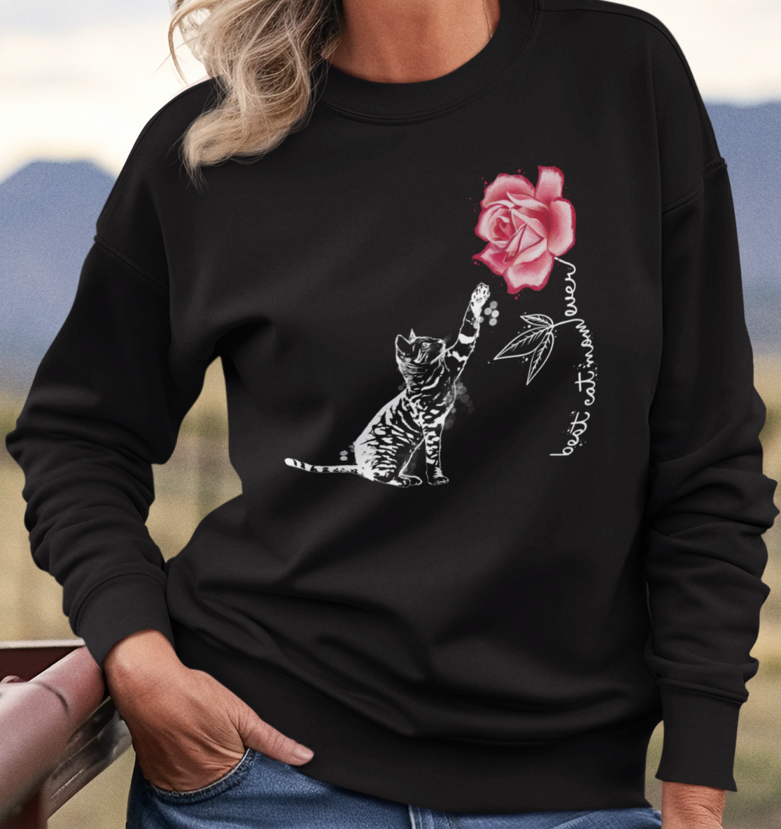 Best cat mom ever - Unisex Bio Sweatshirt