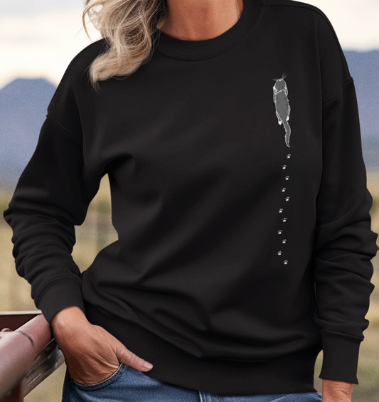 Katzenpfoten Spur - Unisex Bio Sweatshirt