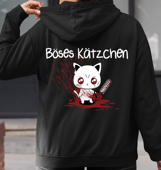 Böses Kätzchen - Rückendruck - Unisex Hoodie