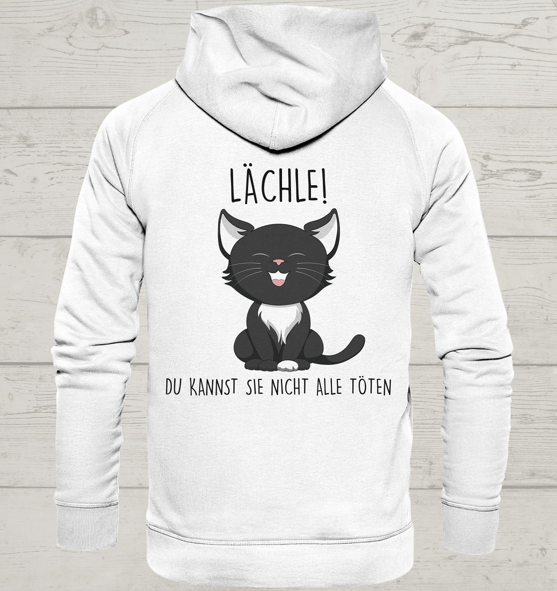 Lächle - Rückendruck - Unisex Hoodie