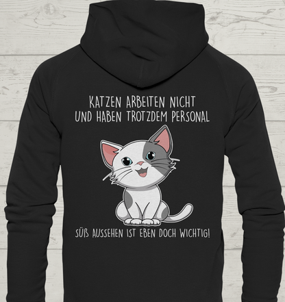 Katzen arbeiten nicht - Rückendruck - Unisex Hoodie