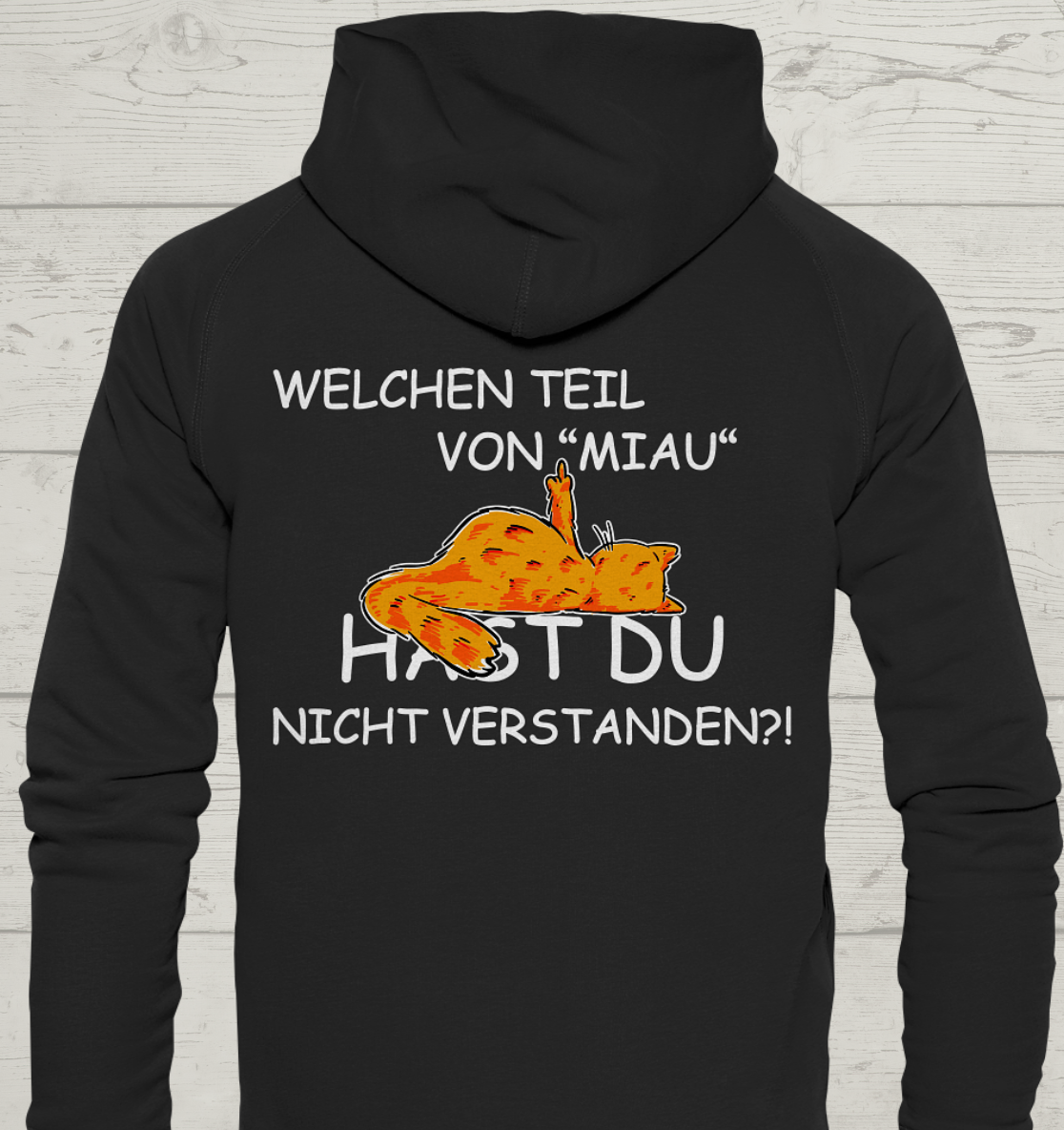 Miau - Rückendruck - Unisex Hoodie