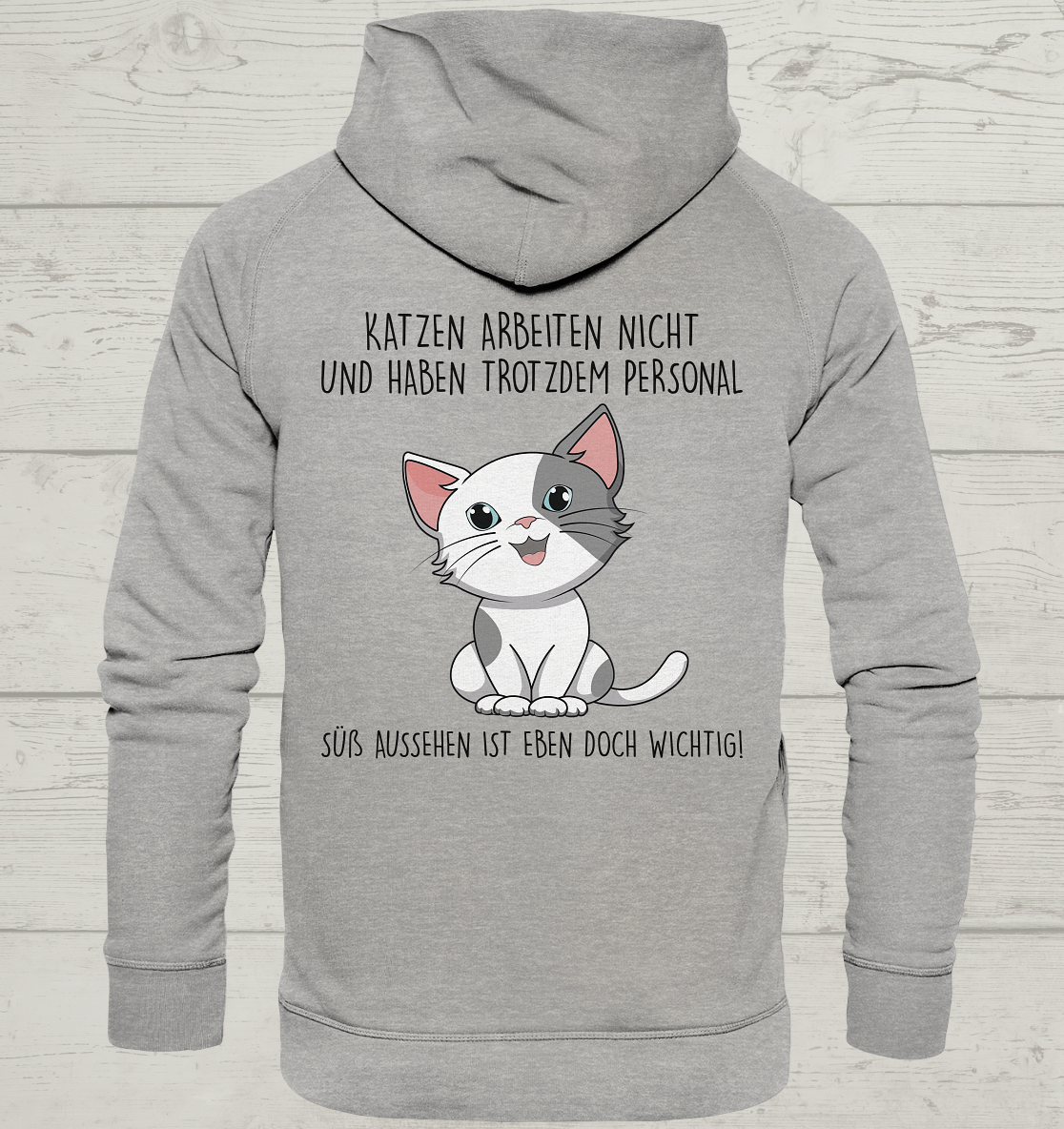 Katzen arbeiten nicht - Rückendruck - Unisex Hoodie